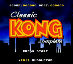 Classic Kong Complete Title Screen